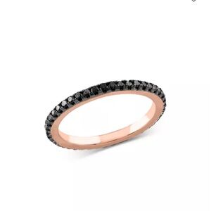 Black Diamond Diamond Eternity Band in 14K Rose Gold, 0.35 tcw, size 6